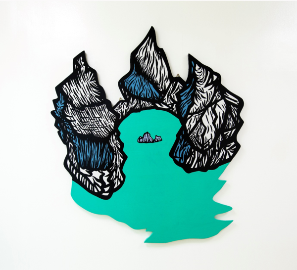 독도를 지키는 북극의 세 빙하 Acrylic on wood panel 90x110cm 2024