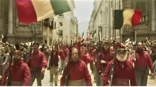 가리발디의 의용군인 붉은 셔츠단의 시칠리아 상륙 (넷플릭스 '레오파드') 