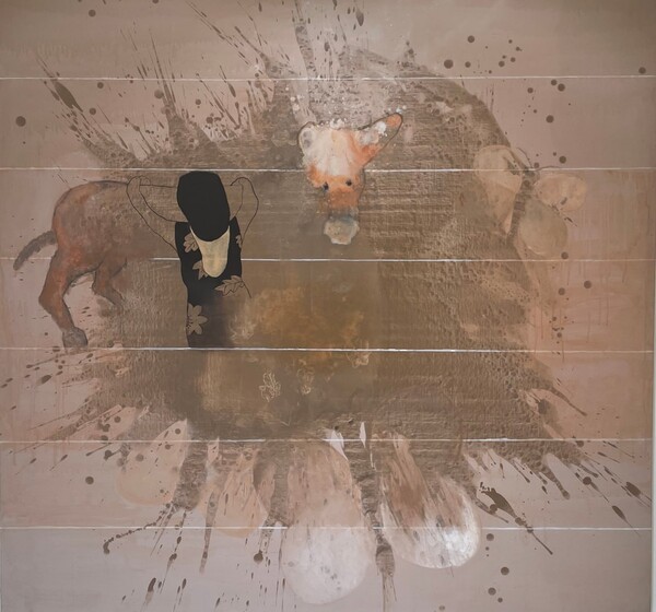 그림 이전의 그림- 나를 찾아서 130×130cm 혼합재료 우드 2023