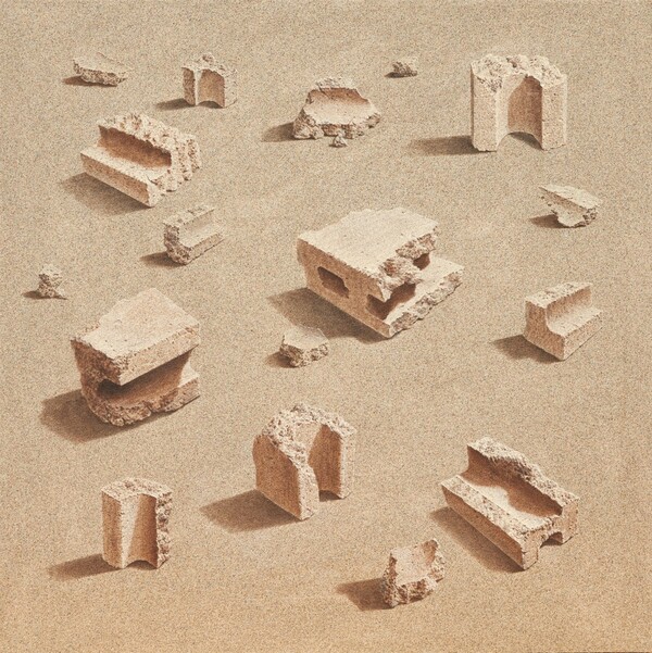  Reality+Image 95-10, 150ⅹ150cm mixed media 1995