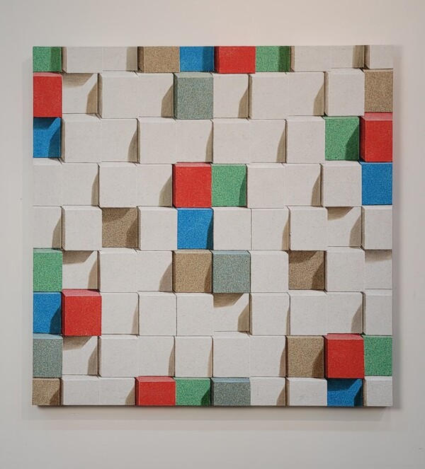 Reality +Image  2412-2506 Mixed media 100x100cm  2024