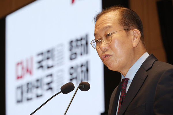 권영세 국민의힘 비상대책위원장이 5일 서울 여의도 국회에서 열린 의원총회에서 발언하고 있다. (사진=연합뉴스)