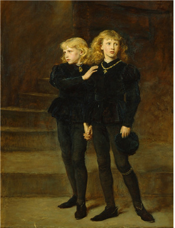 1483년 삼촌인 리처드 3세에 의해 런던타워에서 희생된 에드워드 5세 형제 (밀레이, 1878)