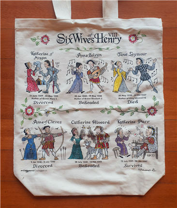     헨리 8세의 여인들이 프린트된 런던타워 굿즈