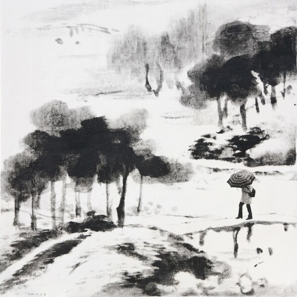 新우경산수 80×80cm 캔버스에 혼합재료 2010년