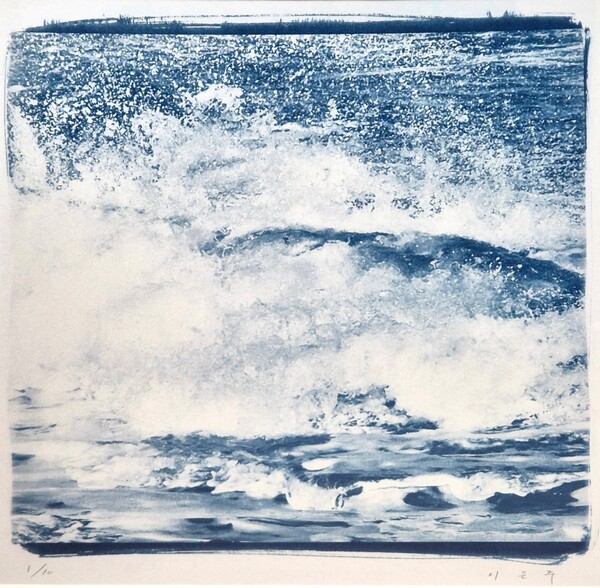 찰나, 31cmx32cm, 시아노타입, 2024