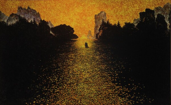 호연지경-해질녘 인상 180*112.5 먹, arcylic crystalbeads on canvas 2019.