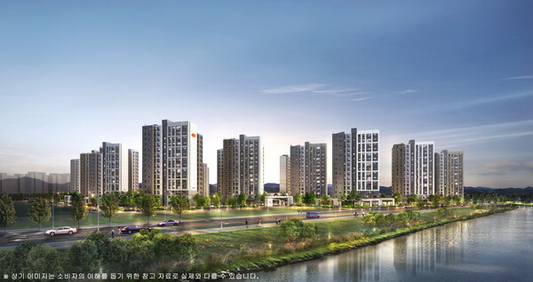 e편한세상 대장 퍼스티움 5BL 투시도. (사진=DL이앤씨 제공)