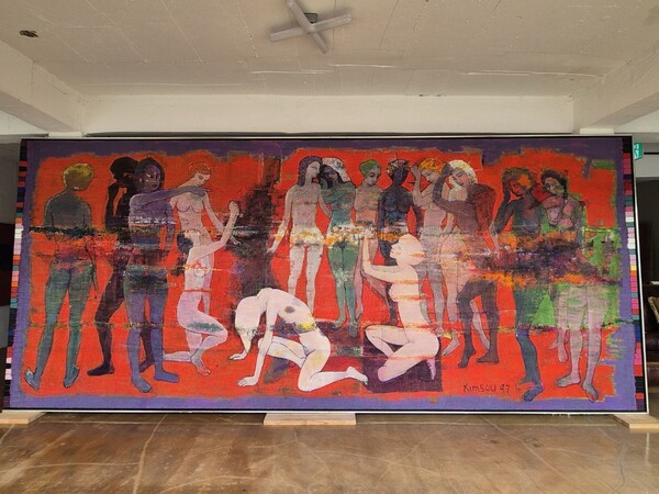 故김흥수 화백의 대표작 '미의 심판'. (사진=GAI PROJECT 제공)