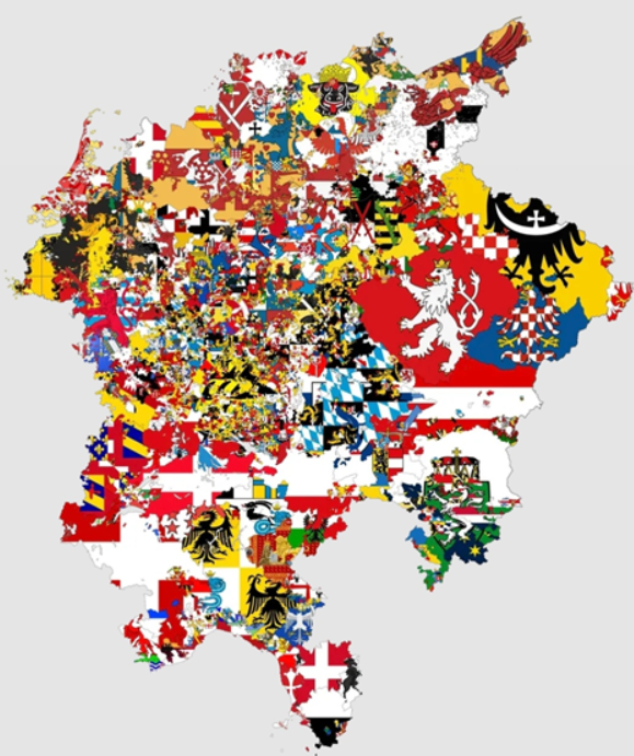 중부유럽의 많은 국가와 지역의 연합체인 신성로마제국