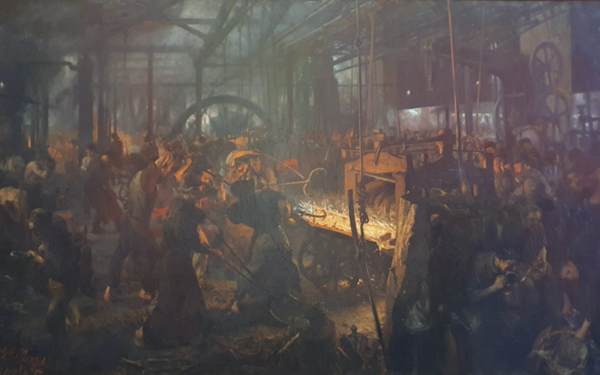 '제철공장', 아돌프 멘첼, 1875