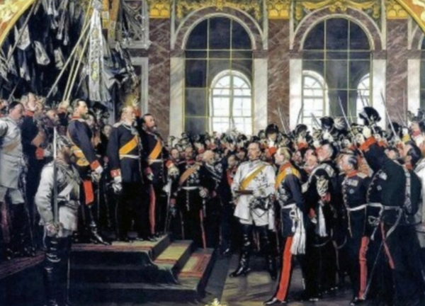 1871년 베르사유 궁전에서 거행된 독일제국 초대 황제 빌헬름 1세 대관식, 안톤 폰 베르너, 1875