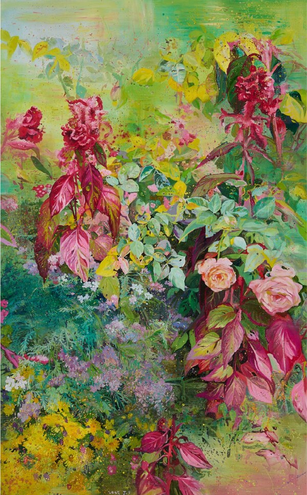 이름 없는 정원5, 80.3x130.3cm, 캔버스에 유화, 2025