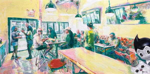 ”Others, passing by 13“ 캔버스에 유화, 122x62cm, 2024년